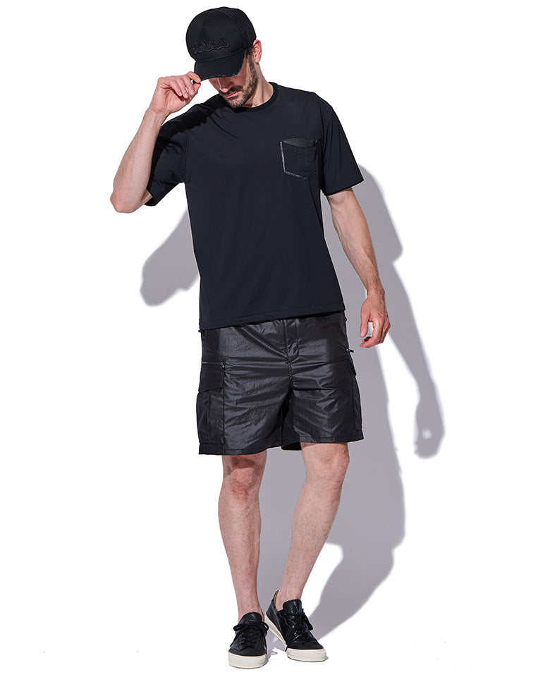 ドローイング レザーポケットTシャツ