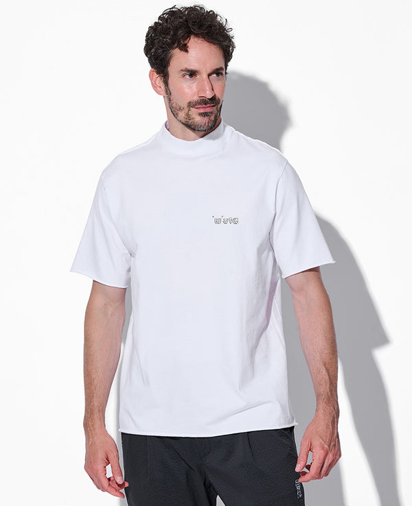 muta×wjk カットオフ モックネック ショートスリーブTシャツ