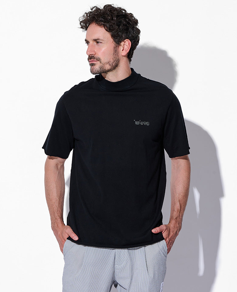 muta×wjk カットオフ モックネック ショートスリーブTシャツ