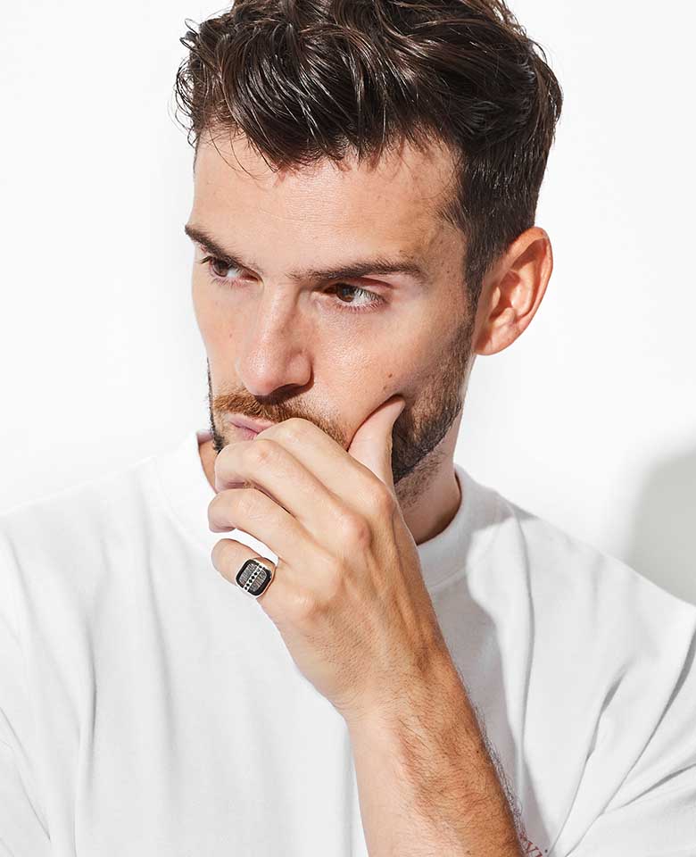 Signet Ring（Black Diamond）