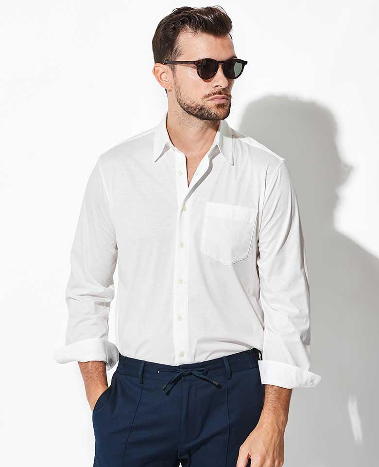 Men's silky paper cotton shirts