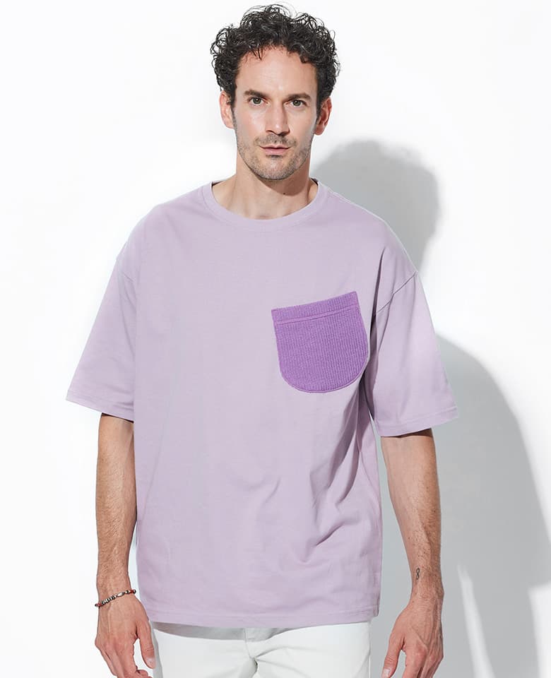 Patch pocket big T-shirt