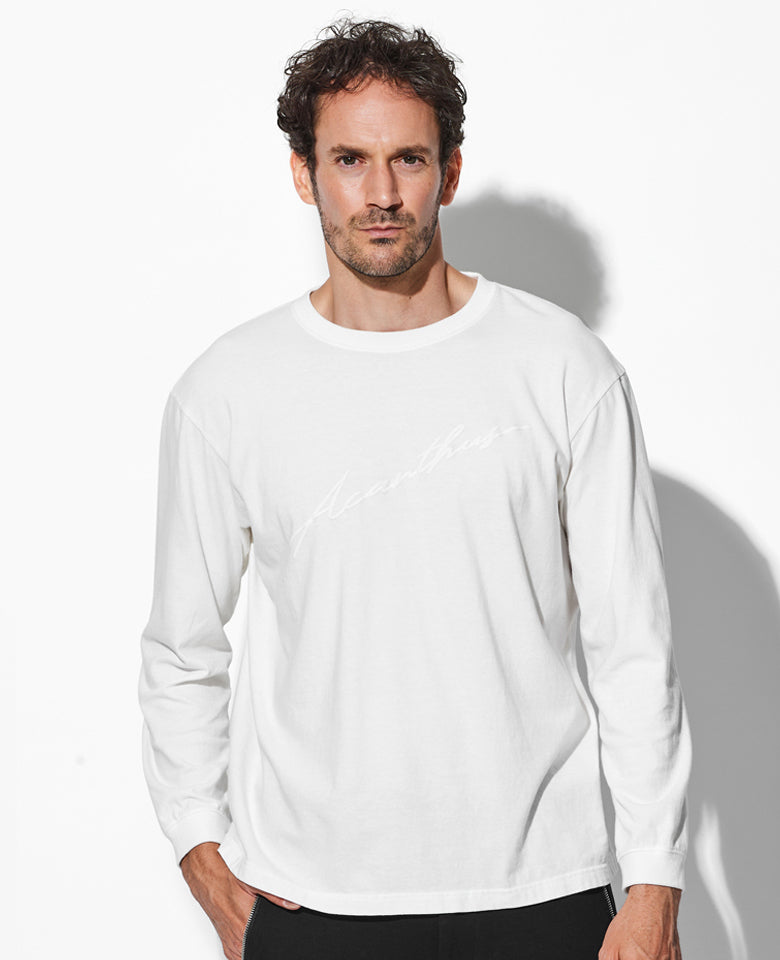 発砲プリント ロングスリーブTシャツ
