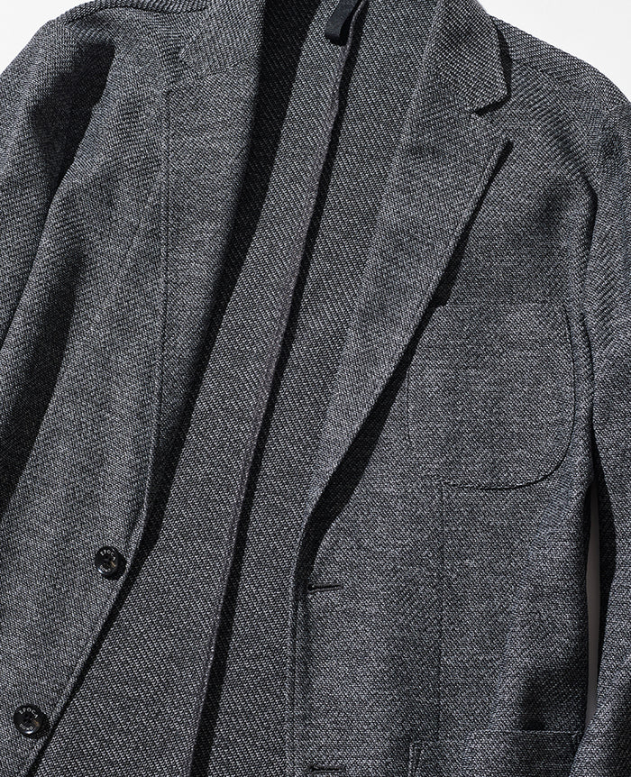 極美品 EPOCA UOMO ツイードテーラードジャケット メランジ 50 L メランジツイルカットソージャケット – 買えるLEON