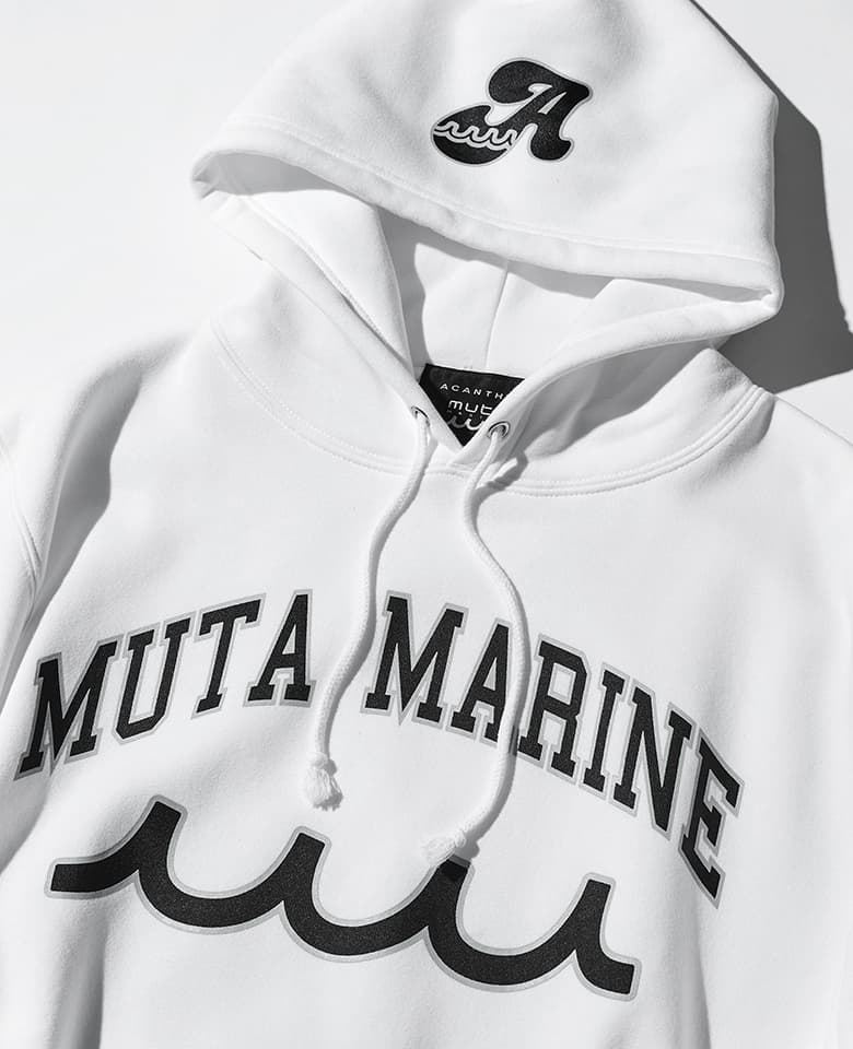 ACANTHUS x muta MARINE College Logo Hooded Sweatshirt