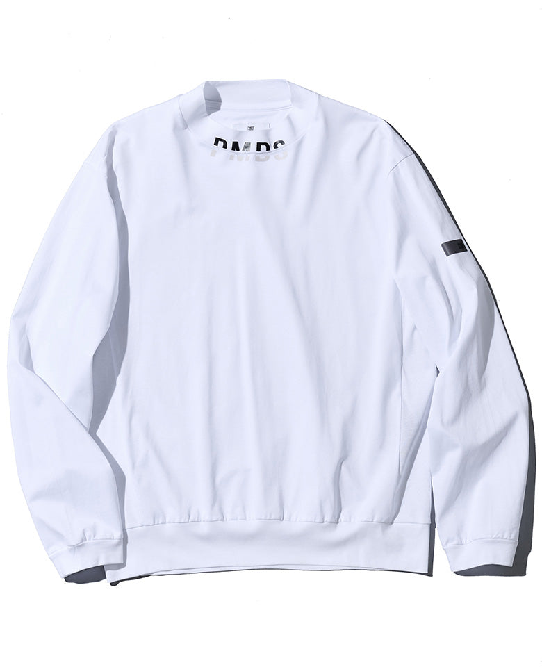 モックネックロゴロングスリーブTシャツ