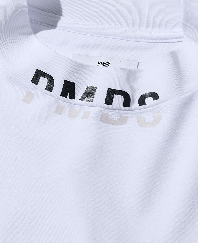 モックネックロゴロングスリーブTシャツ