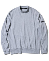 コットンコンビモックネックロングスリーブTシャツ