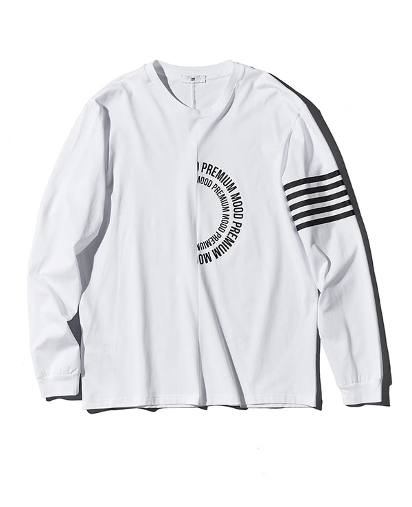 アシンメトリーロングスリーブTシャツ