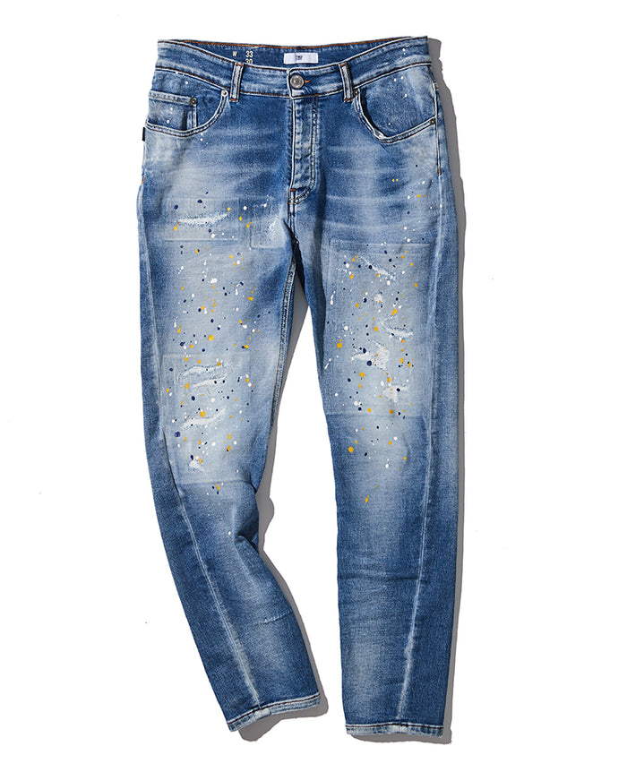 ペイントダメージデニムパンツ – 買えるLEON
