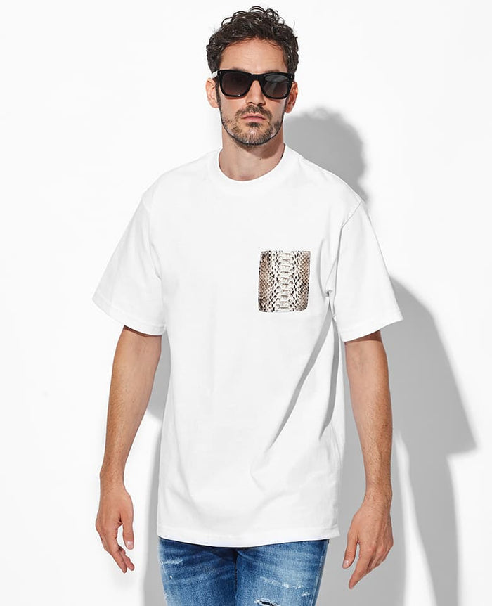 contena store 購入パイソン柄 フェイクレザーシャツ 柄シャツ パイソン柄 スネークスキン[品番：DCTW0003306