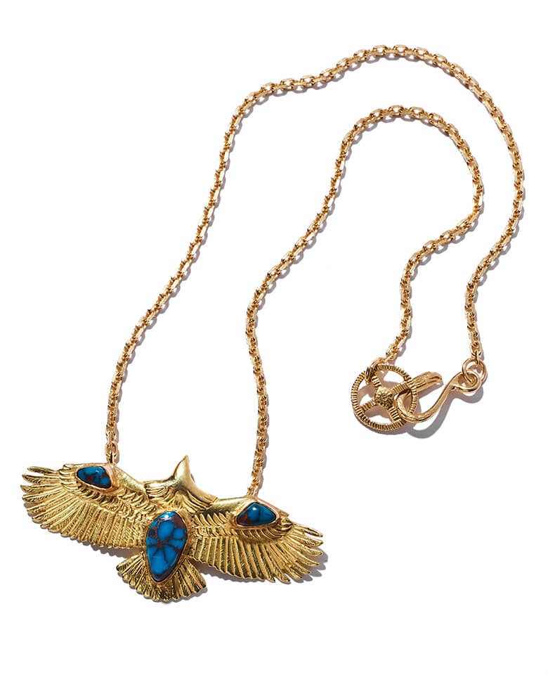 Medium Young Eagle Chain Set with Turquoise