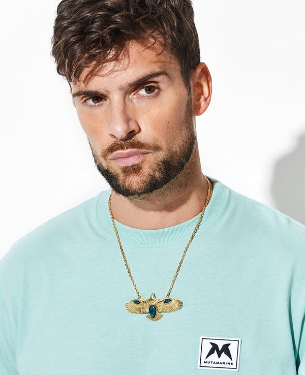 Medium Young Eagle Chain Set with Turquoise