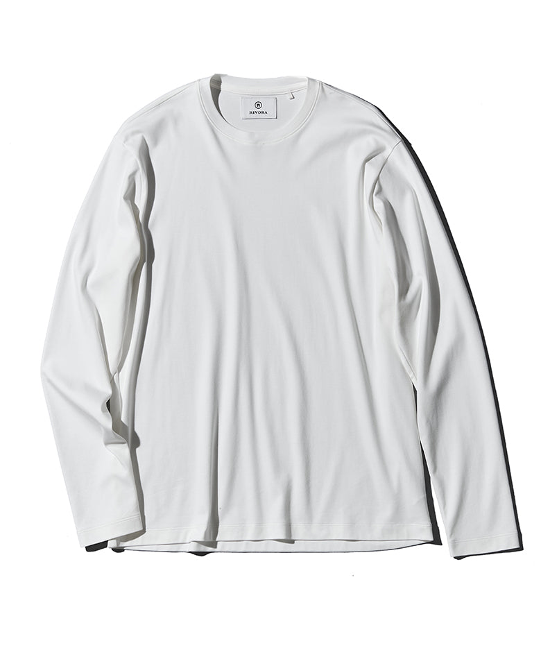 スビンコットンスムースロングスリーブTシャツ