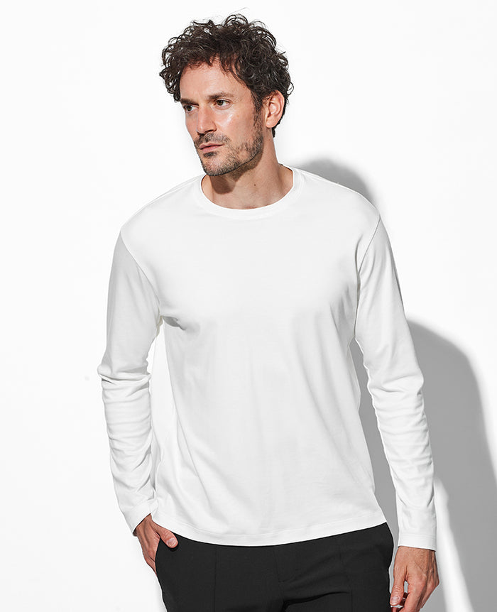 スビンコットンスムースロングスリーブTシャツ – 買えるLEON