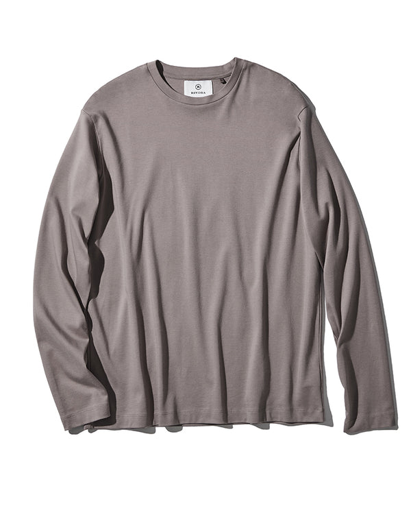 スビンコットンスムースロングスリーブTシャツ