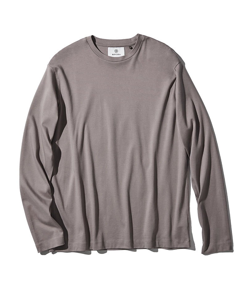 スビンコットンスムースロングスリーブTシャツ