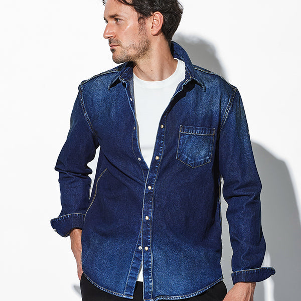 10オンス デニムシャツ（ヴィンテージフィニッシュ） – 買えるLEON