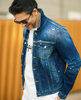 ダン ミディアム イージー レッドスポッツ ウォッシュ　デニムジャケット