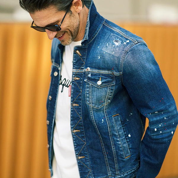 ダン ミディアム イージー レッドスポッツ ウォッシュ デニム