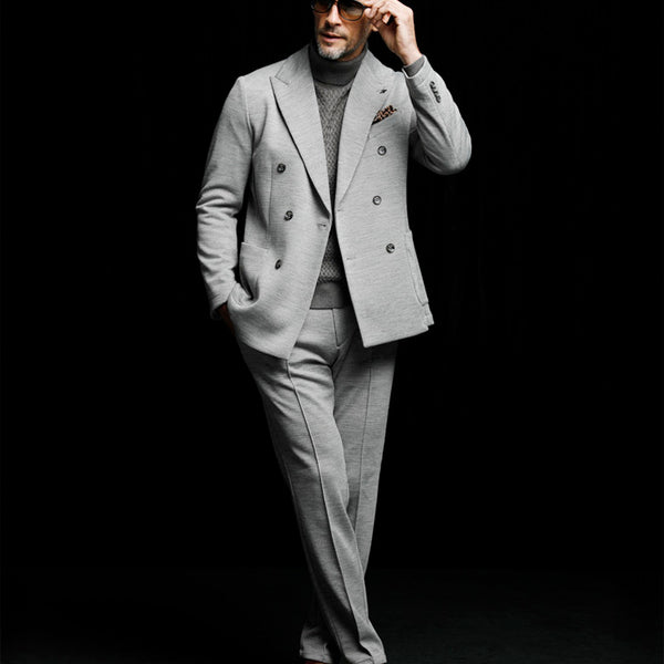 グレースーツ３点セット セール】 【数量限定】「COLLECTION LINE」グレーウールハウンド