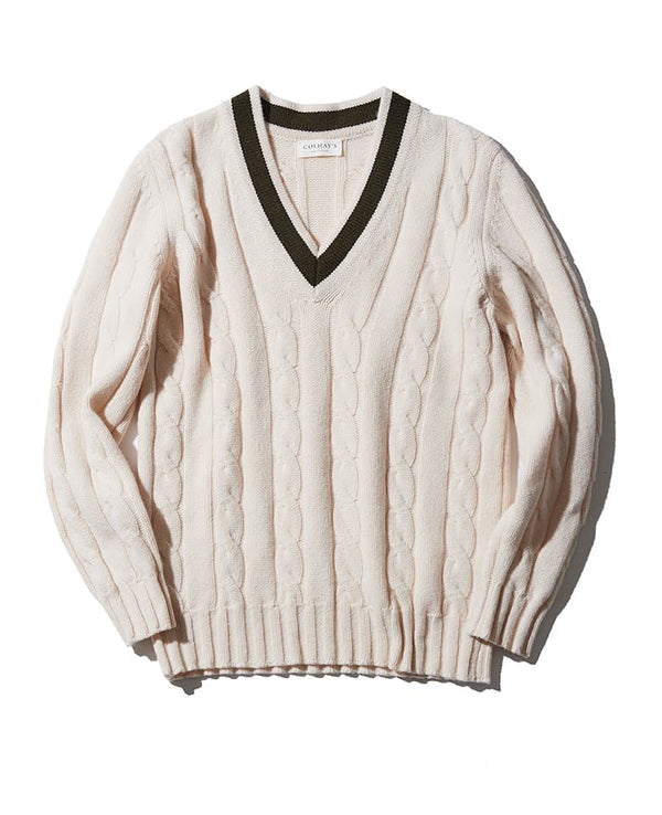 super fine
 lambswool 
cricket sweater