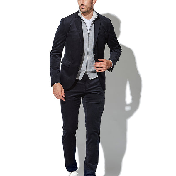 別珍ストレッチセットアップ（ネイビー） – 買えるLEON