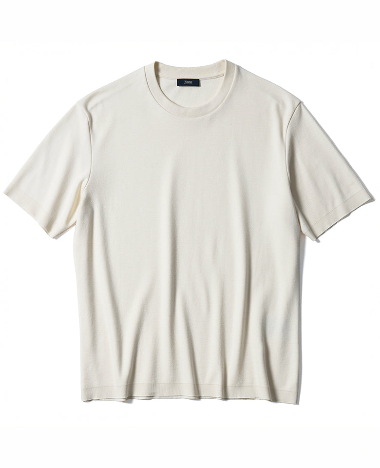 カシミヤ混ニットエフェクトTシャツ