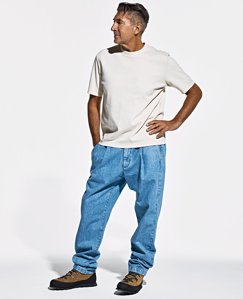 カシミヤ混ニットエフェクトTシャツ