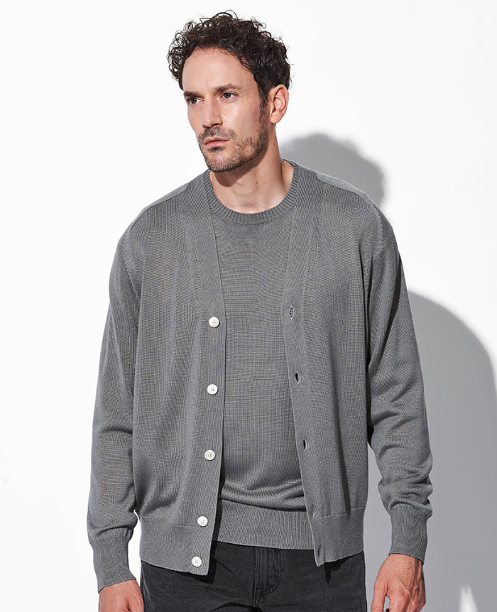 【極美品】LANVIN ランバンコレクション シルクカーディガン ピンク M 極美品】LANVIN ランバンコレクション シルクカーディガン ピンク M