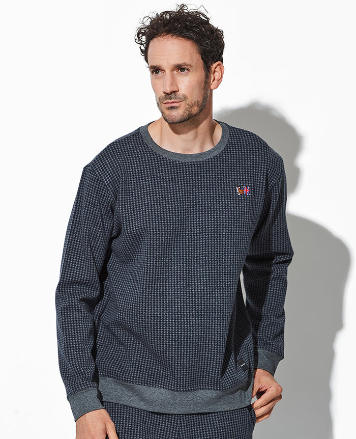 千鳥格子柄セットアップ（チャコール杢） – 買えるLEON