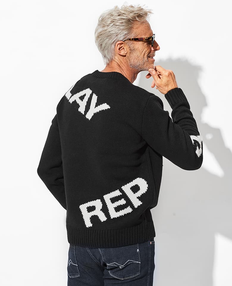 REPLAYロゴジャガードセーター – 買えるLEON