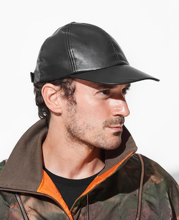 leather style cap