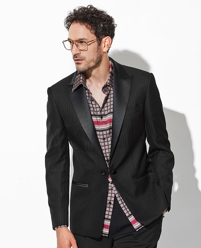 TAE ASHIDA　タエアシダ　ノーカラージャケット　マルチカラー　ボタンレス TAE ASHIDA タエアシダ ノーカラージャケット マルチカラー