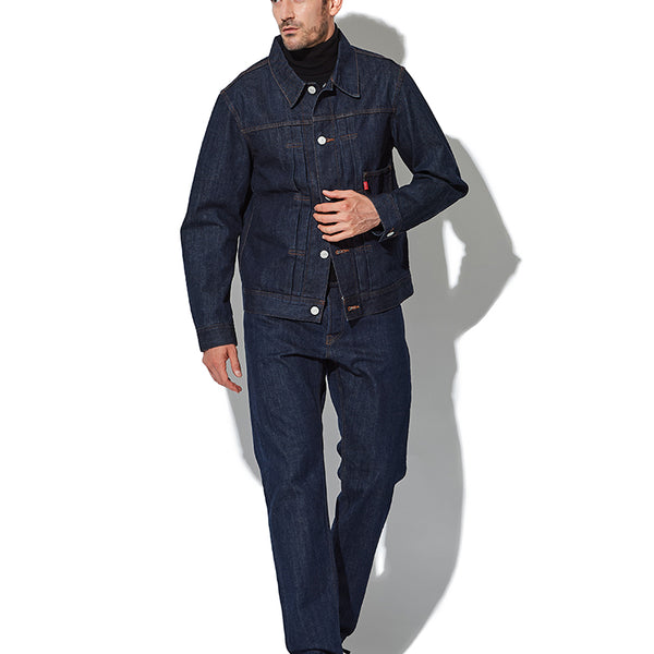 定価12.5万　1piu1uguale3 LEON掲載　デニムシャツセットアップ 定価12.5万 1piu1uguale3 LEON掲載 デニムシャツセットアップ