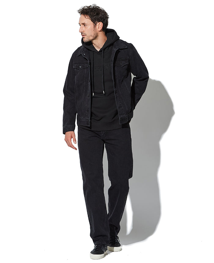 12オンス ソフトブラックデニム トラッカージャケット – 買えるLEON