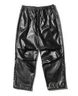 DOUBLEFACE FAUX LEATHER EASY PANTS