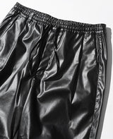 DOUBLEFACE FAUX LEATHER EASY PANTS