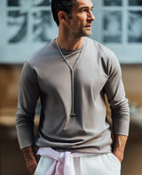 スビンコットンスムースロングスリーブTシャツ