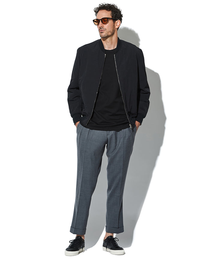 コットンダブルフェイス スリムフィットロングスリーブTee – 買えるLEON