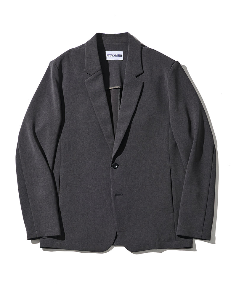 ポリエステルストレッチダブルクロスセットアップ（グレー）