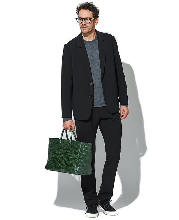 ポリエステルストレッチダブルクロスセットアップ（ブラック）