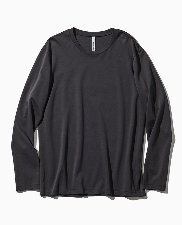 コットンダブルフェイス スリムフィットロングスリーブTee – 買えるLEON