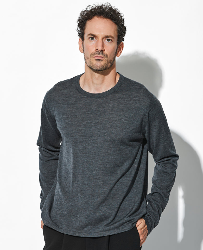 ×John Smedley 30GクルーネックニットL/S