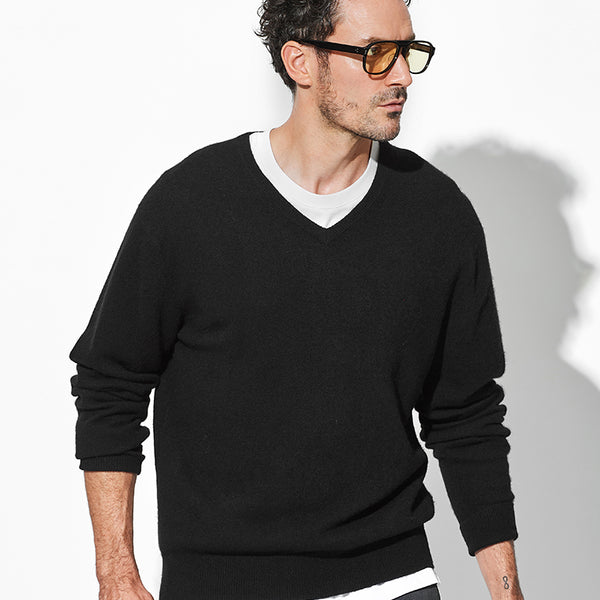 カシミヤニット Vネックプルオーバー – 買えるLEON