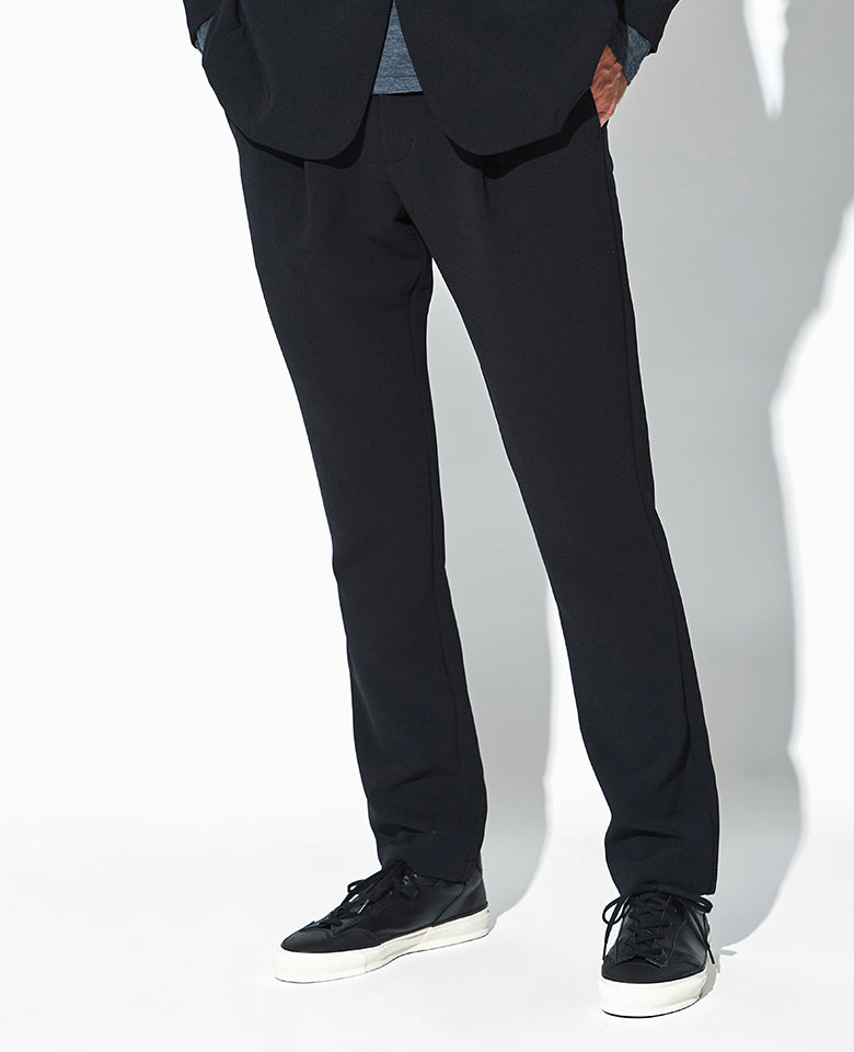 ポリエステルストレッチダブルクロスセットアップ（ブラック）