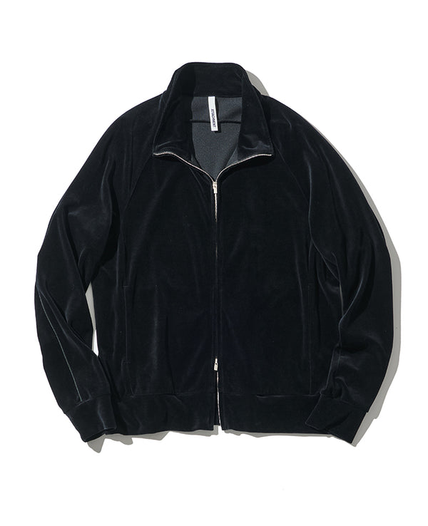 コットン/ポリエステル ベロアジャージ トラックジャケット