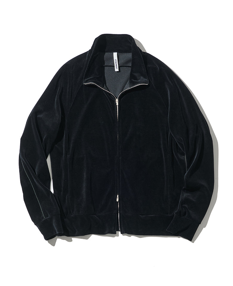 コットン/ポリエステル ベロアジャージ トラックジャケット