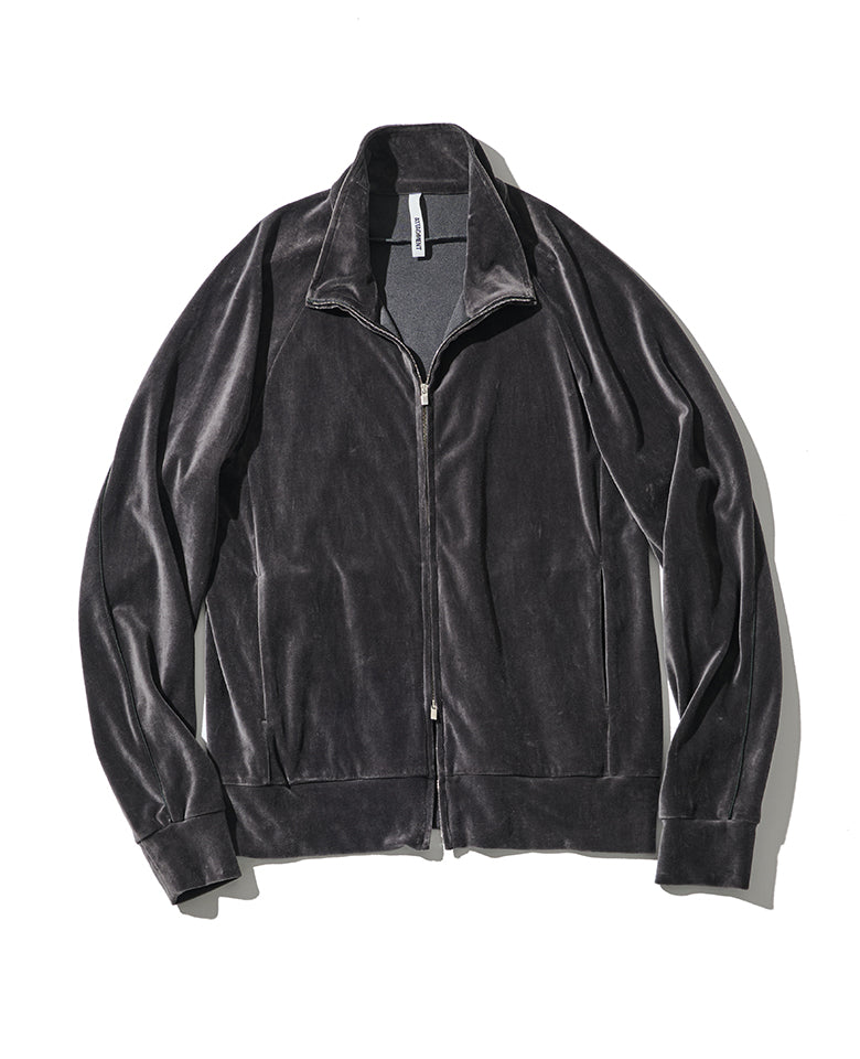 コットン/ポリエステル ベロアジャージ トラックジャケット