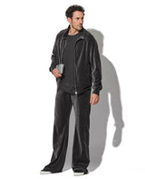 コットン/ポリエステル ベロアジャージー 3Dワイドトラックパンツ